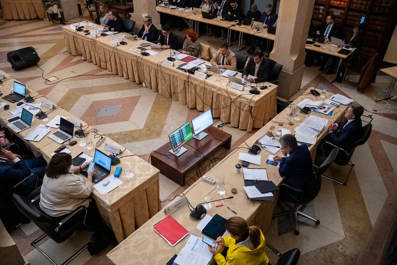 Reunião da Câmara Municipal de Lisboa - Sala do Arquivo dos Paços do Concelho